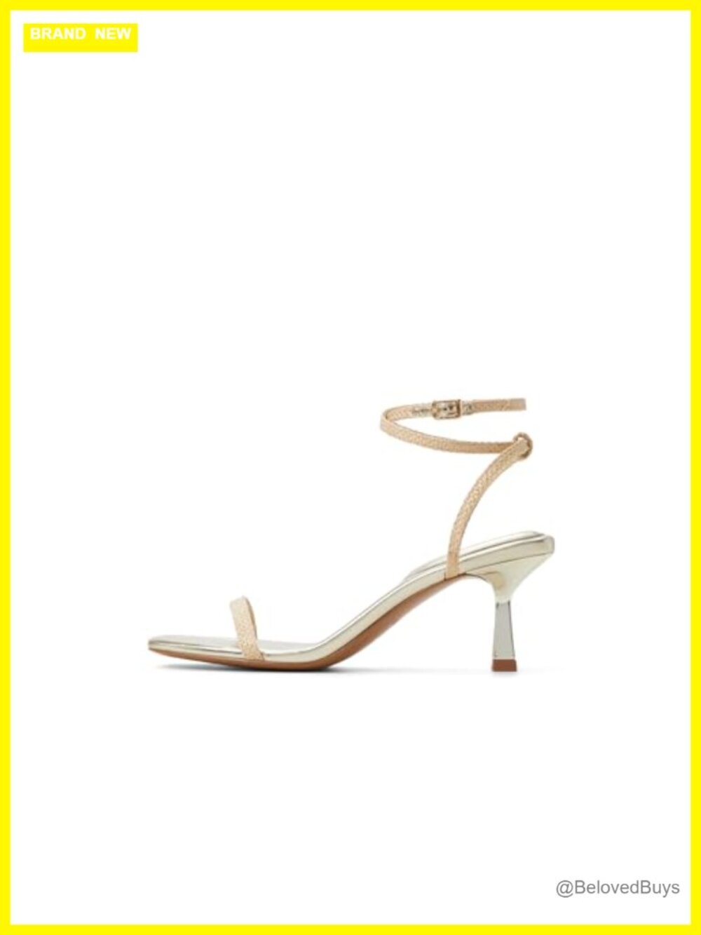 ALDO Dime Square Toe Heeled Sandals Stiletto Buckle Ankle Strap